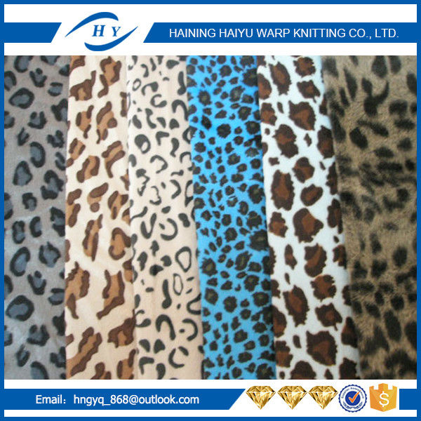Plush Zebra Upholstery Fabric Heat - Insulation Customized Color